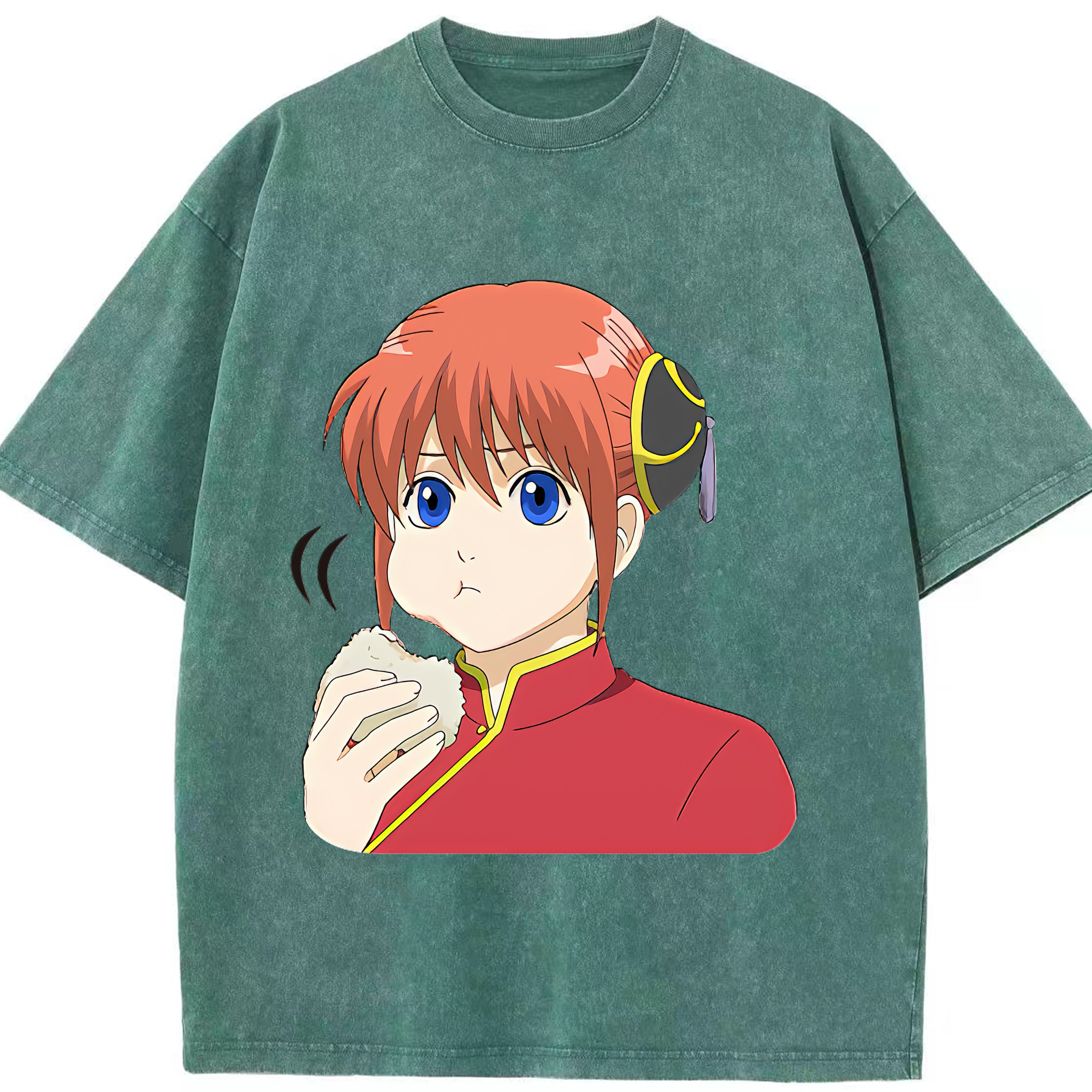 （画像用） ぎんたま 坂田銀時（さかたぎんとき） 神楽 志村新八（しむら しんぱち） GINTAMA Sakata Gintoki Kagura Shimura Shinpachi 綿100% ヴィンテージ風 半袖Tシャツ（フロントプリント）